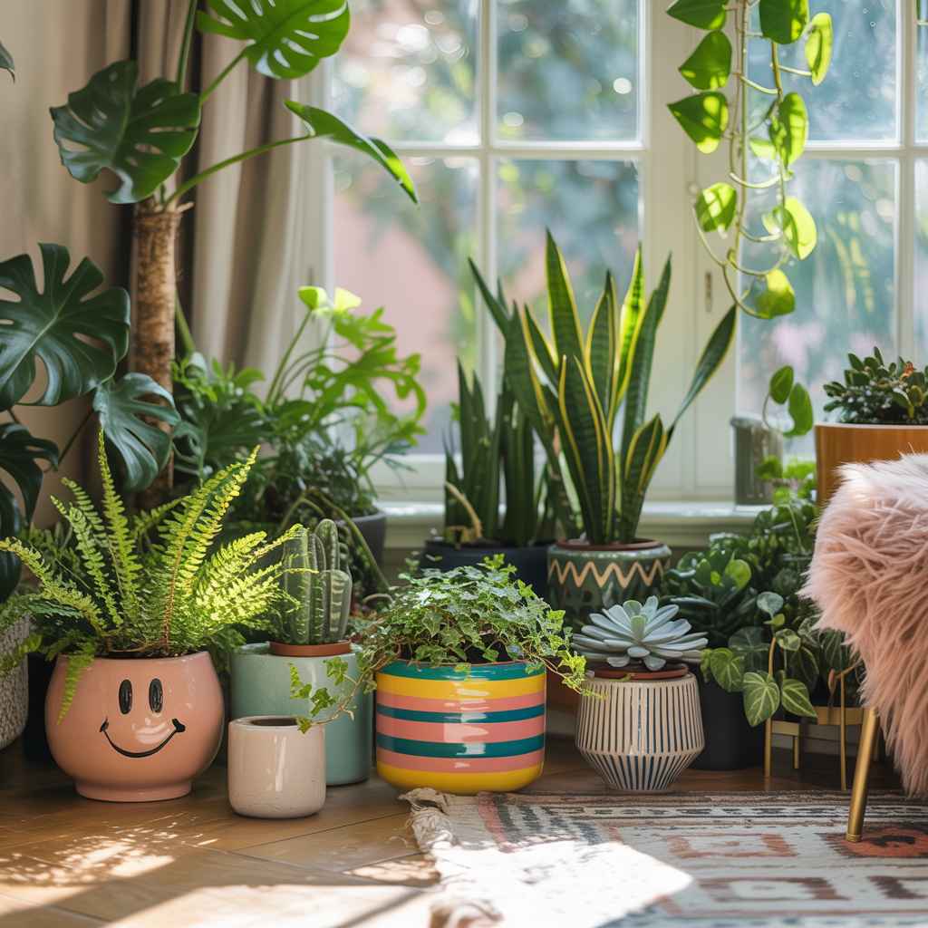 Indoor Plants with Unique Planters