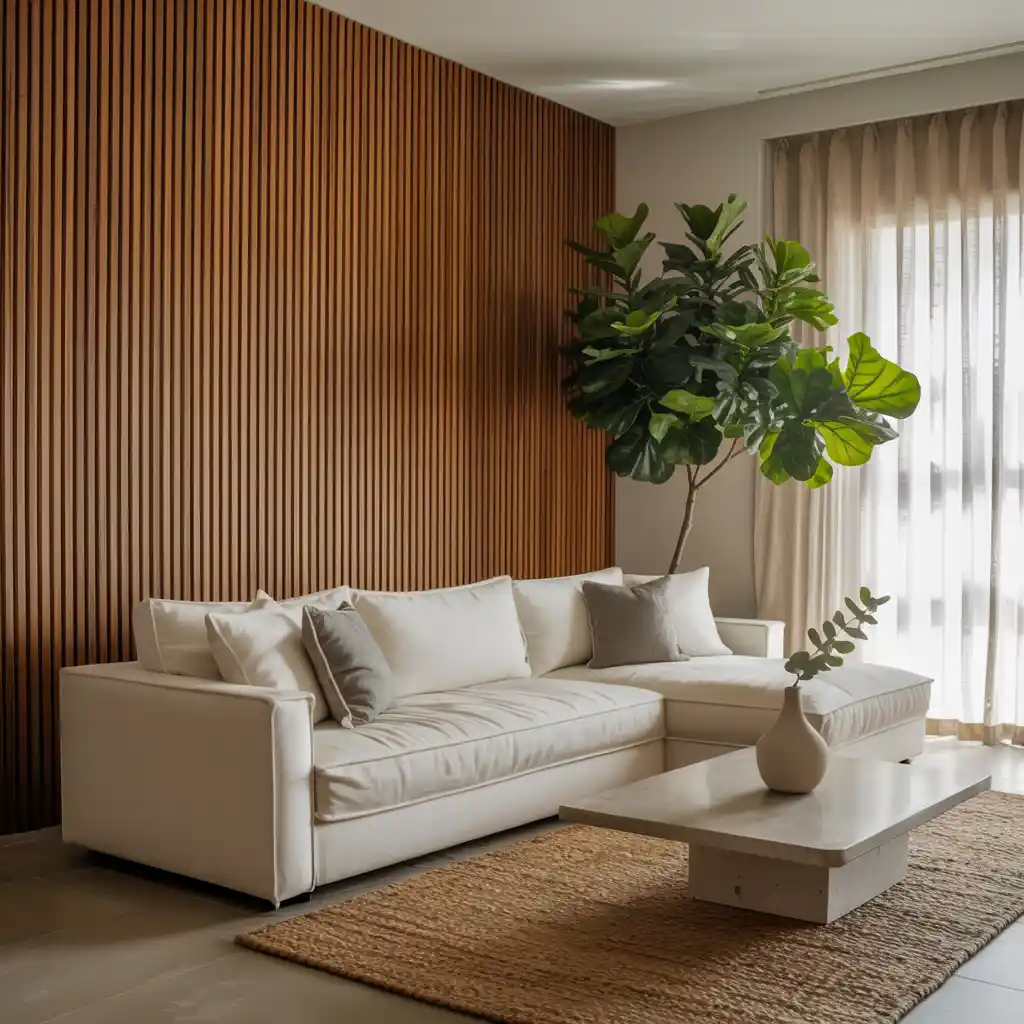 Wooden Slat Accent Wall