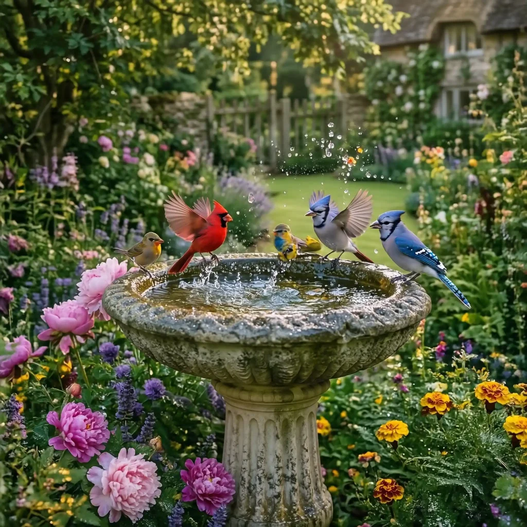 Decorative Birdbath Feature