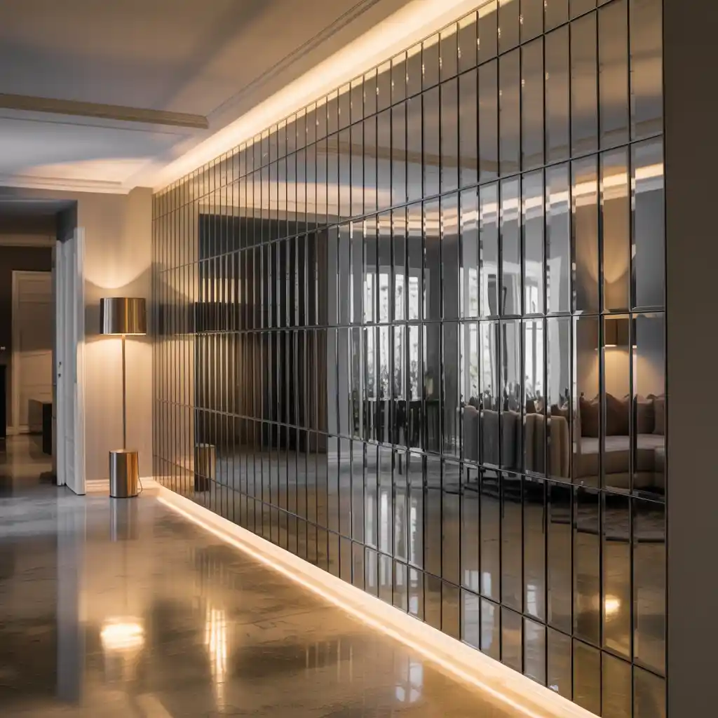 Mirror Panel Accent Wall