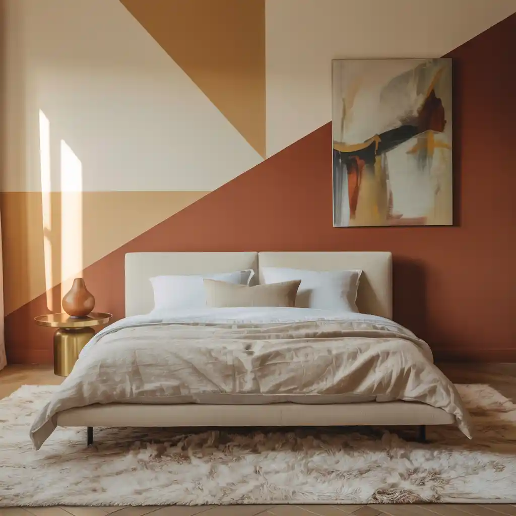 Geometric Painted Accent Wall