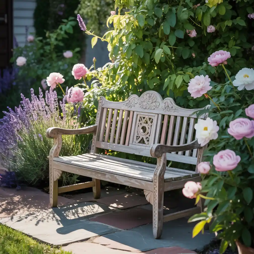 Cozy Garden Reading Bench