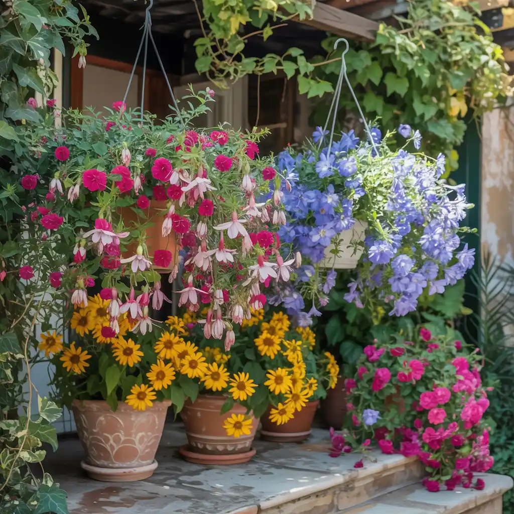 Hanging Flower Basket Display