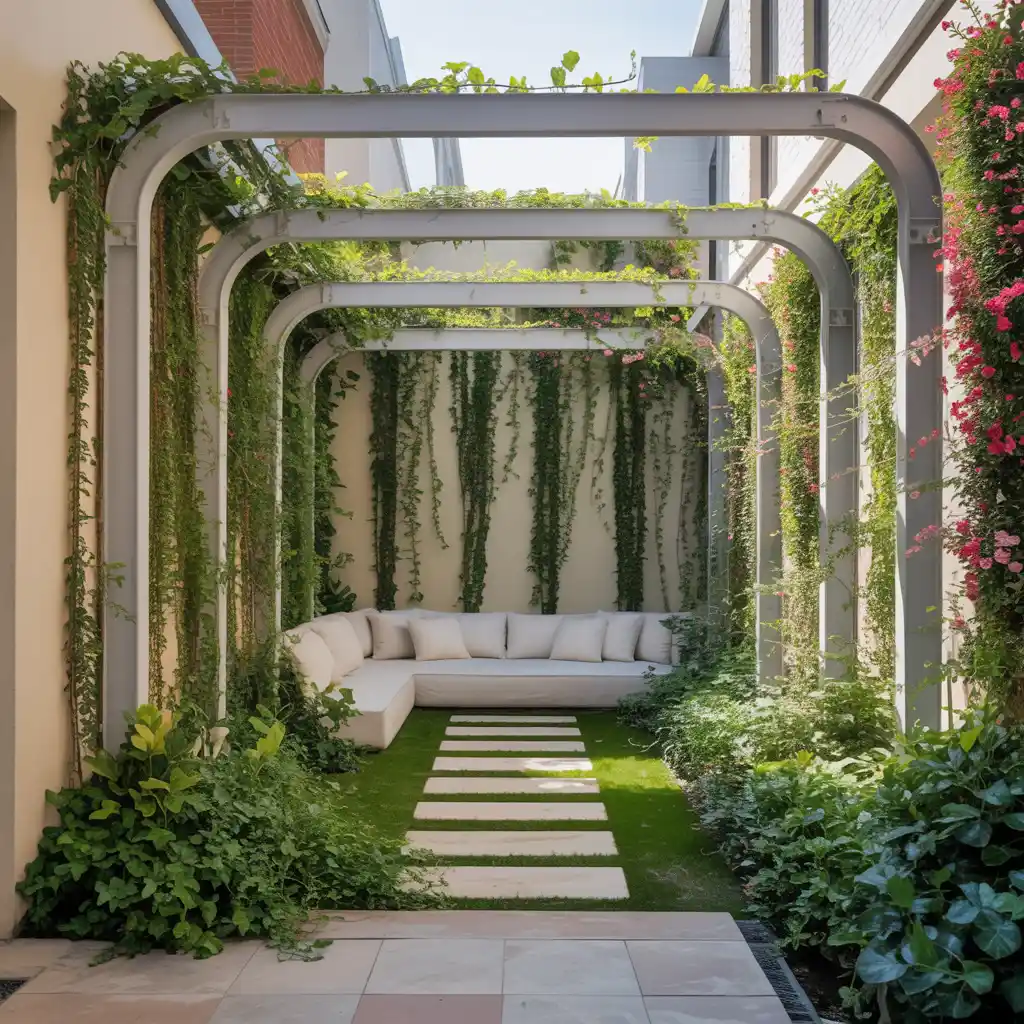 Small Space Pergola Path