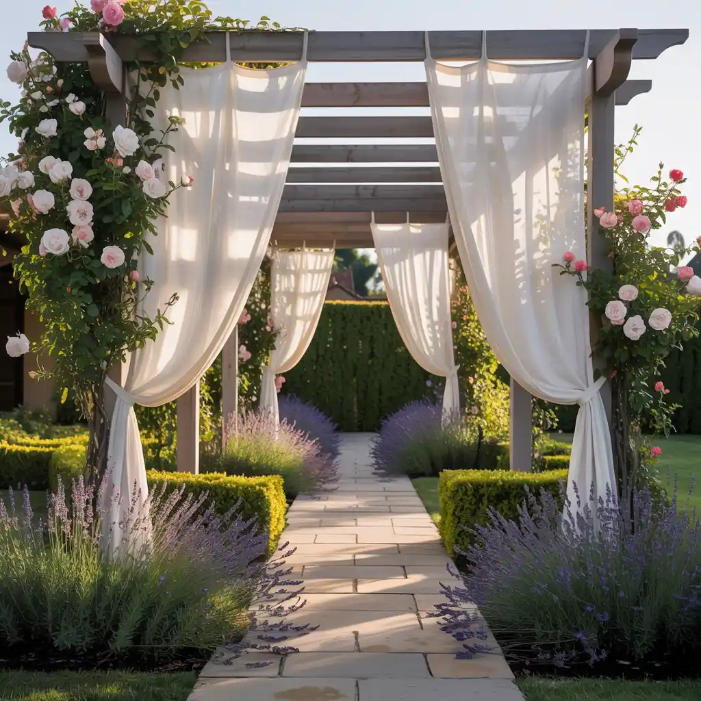 Pergola with Curtains