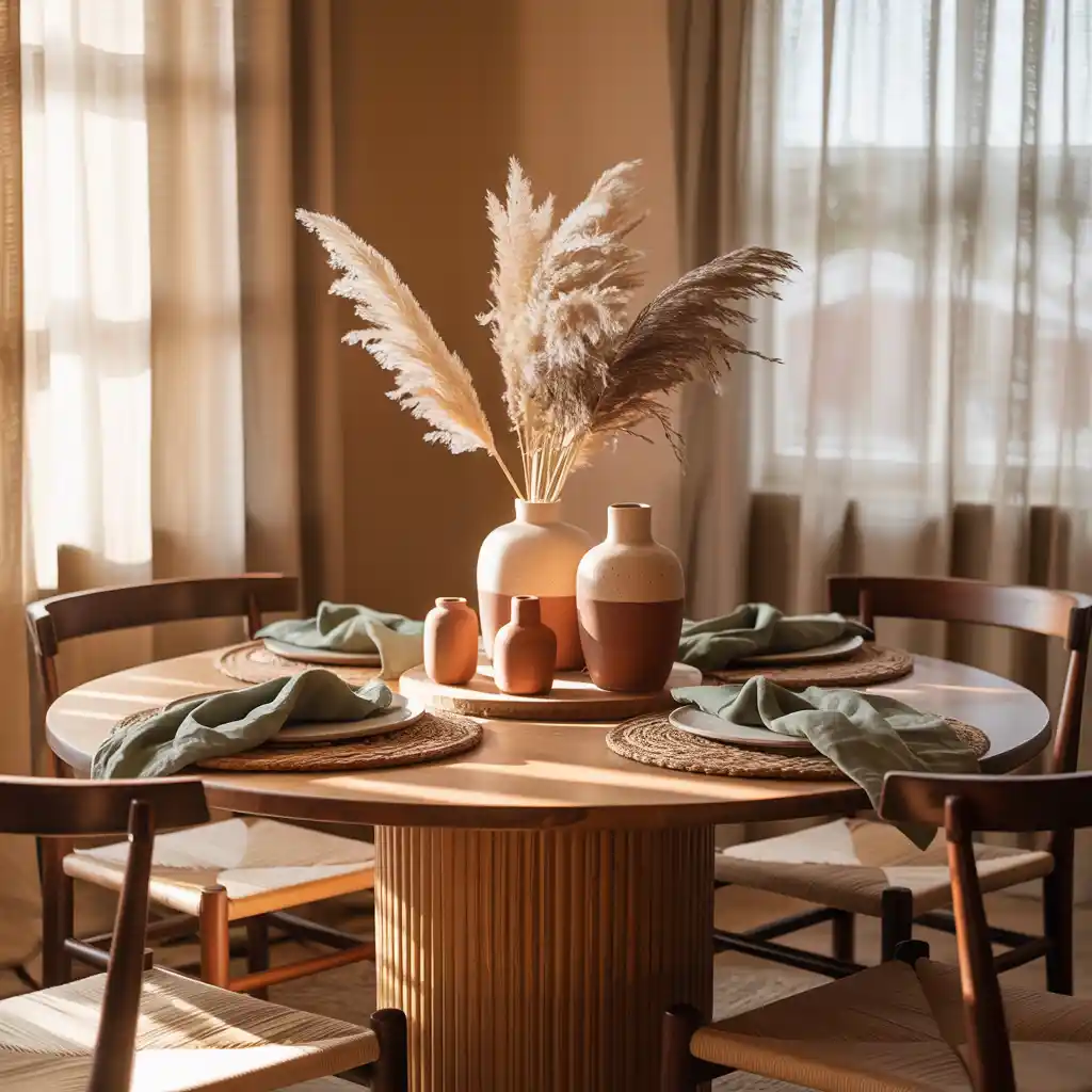 Earth Tone Dining Room Decor
