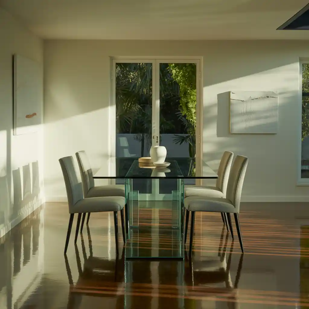 Glass Dining Table for a More Open Look