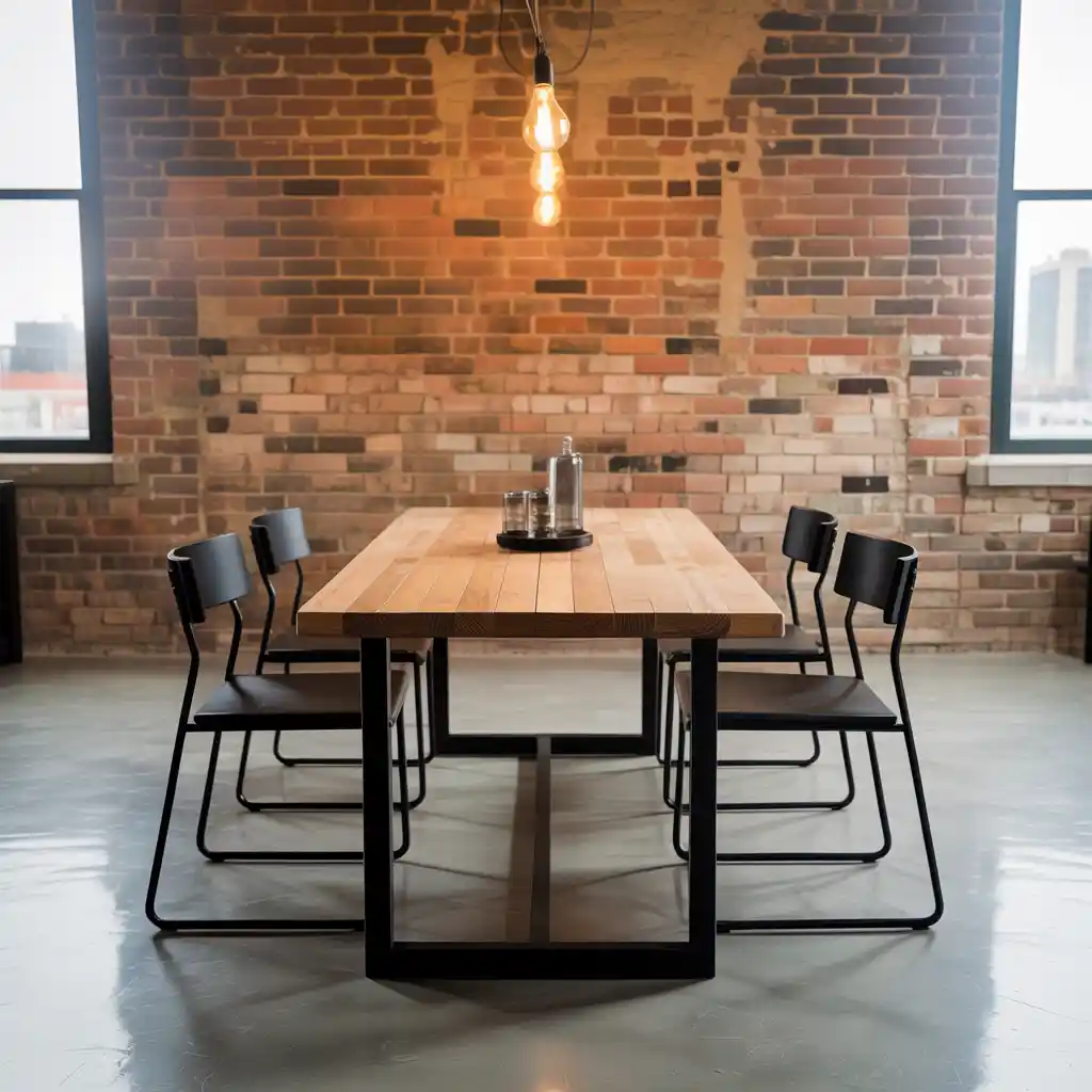 Industrial Style Apartment Dining Room