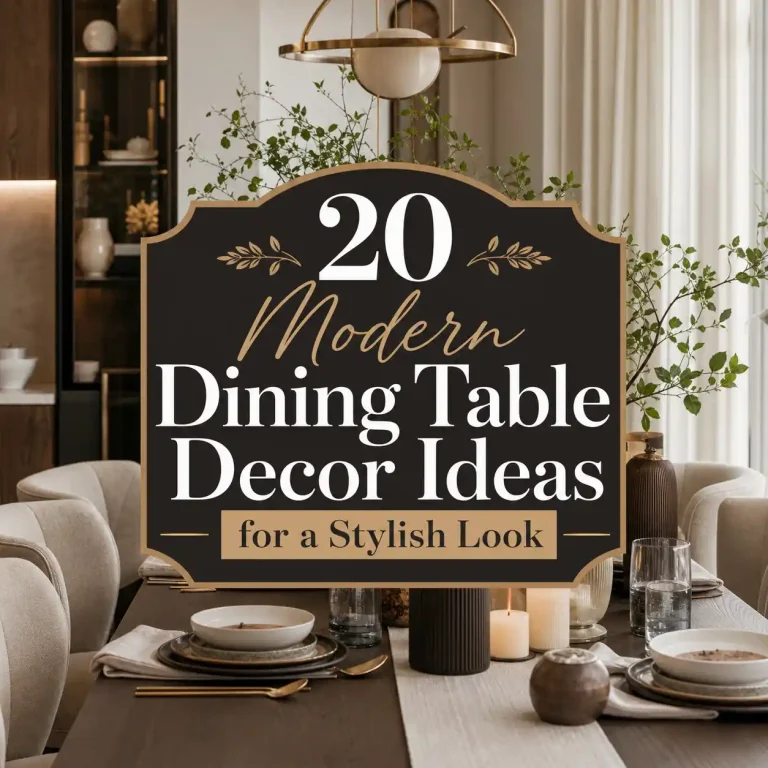 Modern Dining Table Decor Ideas