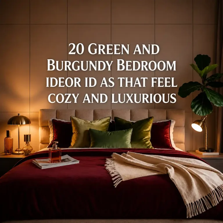 Green And Burgendy ideas for Bedroom