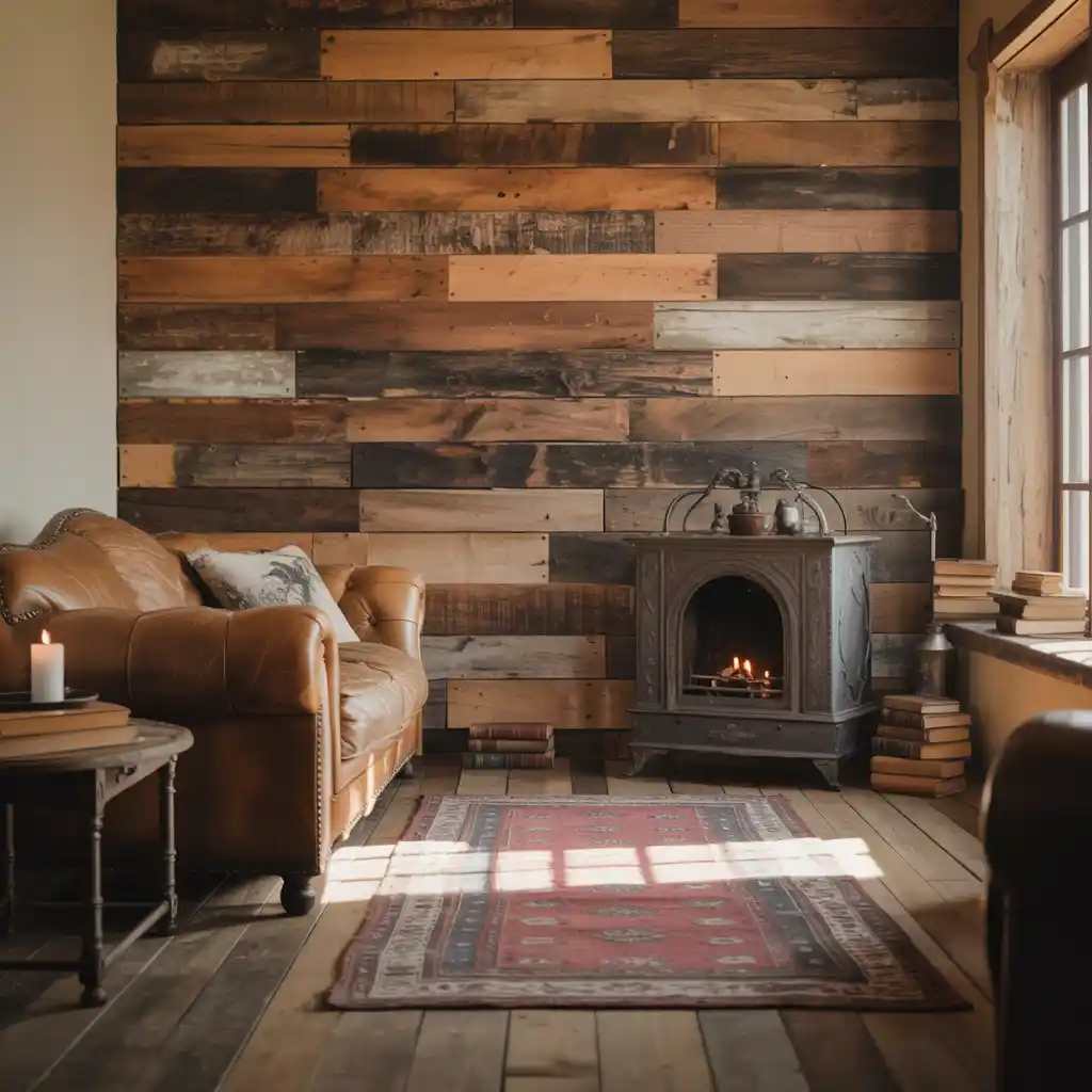 Rustic Wooden Accent Wall