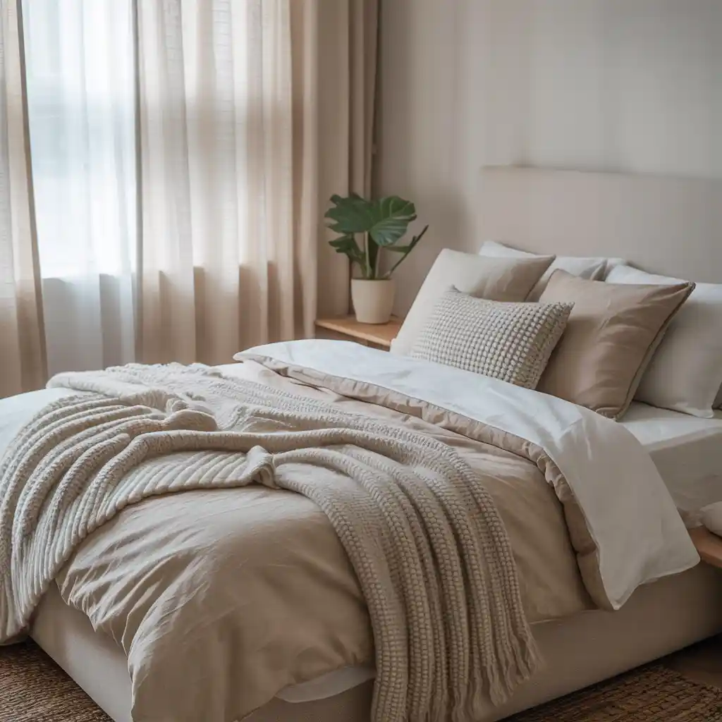 Soft Neutral Bedding for a Calm Look