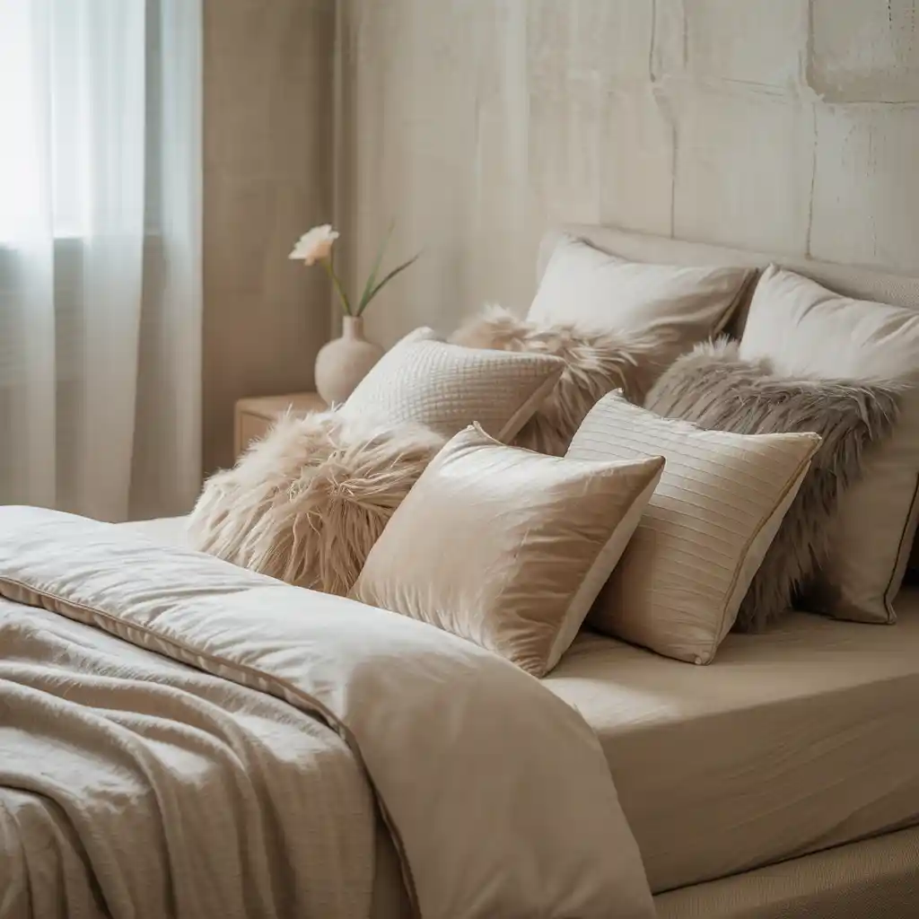 Layered Pillows for a Soft Look