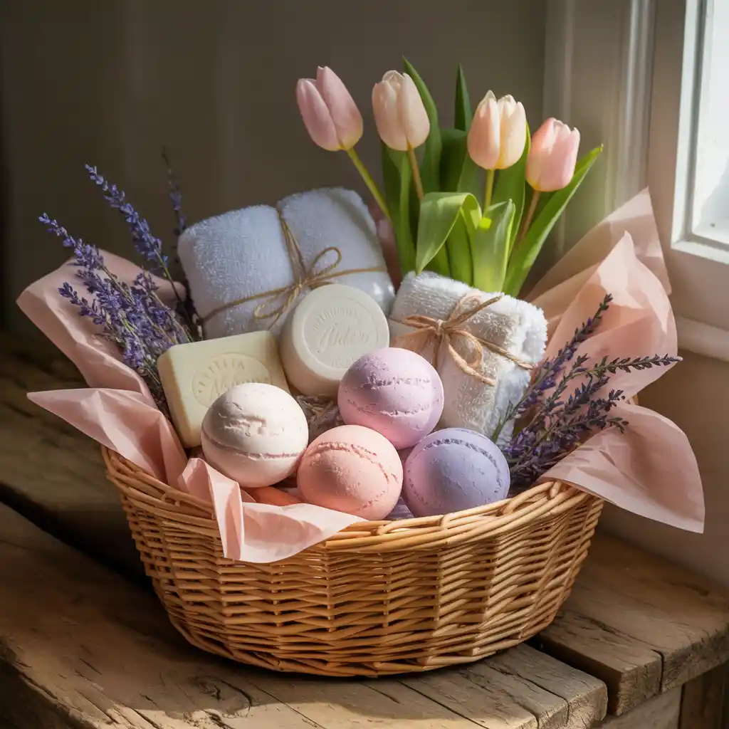 Relaxing Bath & Candle Easter Basket
