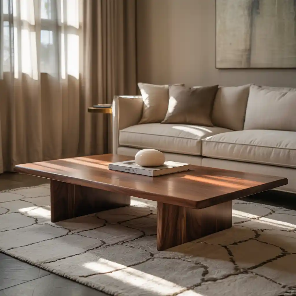 Wooden Coffee Table Statement Piece