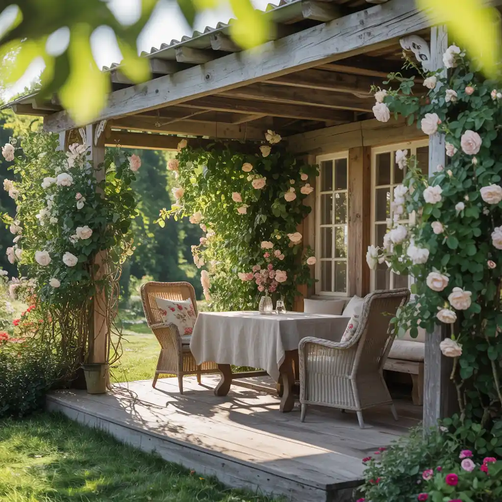 Rustic Wooden Patio Style