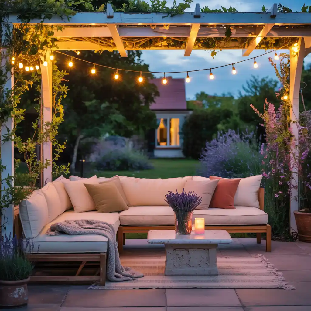 Patio with String Light Ambiance