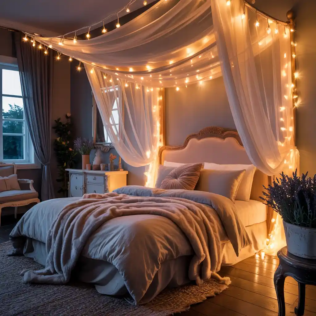 6. Disney-Inspired Fairy Light Ceiling
