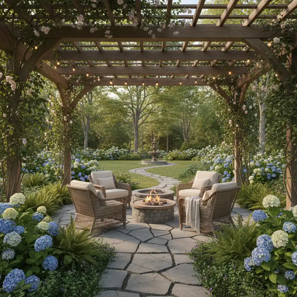Patio with Garden Pathway View
