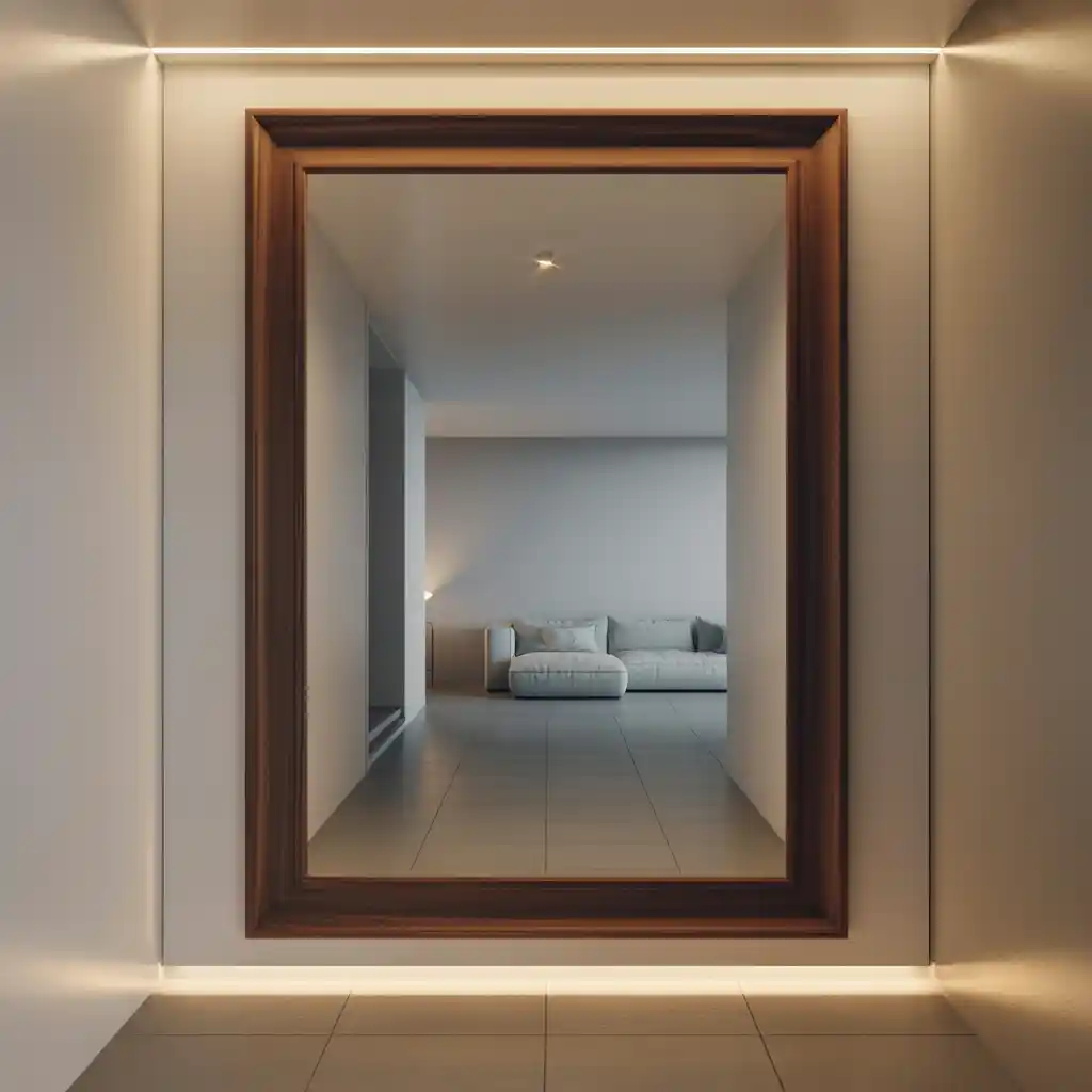 Wooden Mirror Frame Detail