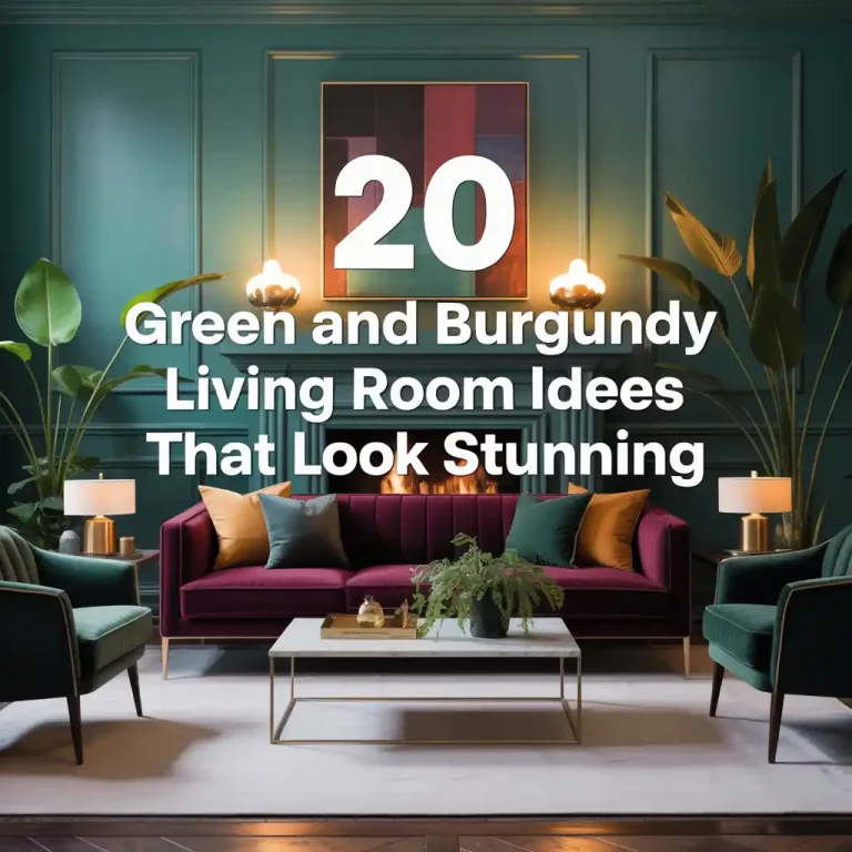 Green and Burgundy Living Room Ideas